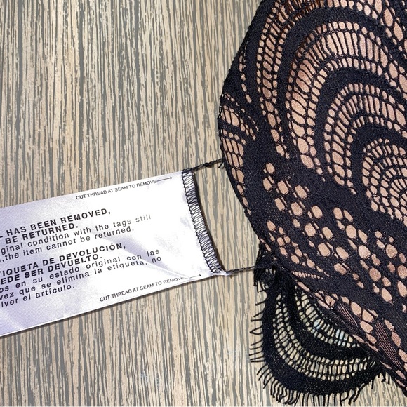 DRESS THE POPULATION Mia Black Lace Dress Flutter Sleeve SZ S NWT - Picture 8 of 10